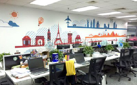 遵义教你设计办公室墙绘的方法。