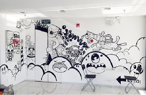 遵义手绘墙并非传统涂鸦。